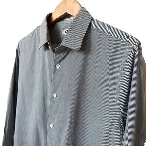 Express Monochrome Pinstripe Dress Shirt